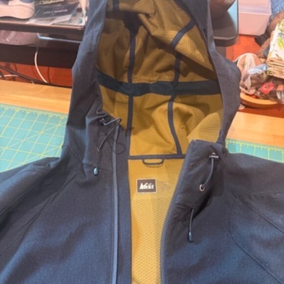 Men's 2X Heavy REI Hooded Rain Jacket, Dark grey - Picture 7 of 12